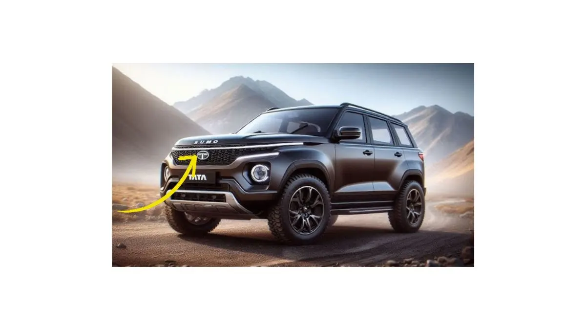Tata Sumo 2026 parked on rugged off-road terrain, showcasing its iconic rugged design and high ground clearance