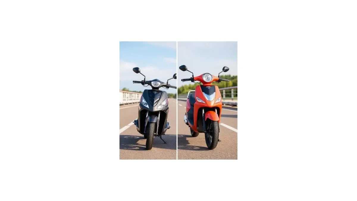 Ather 450X and TVS Orbiter 2025 electric scooters parked side by side for comparison