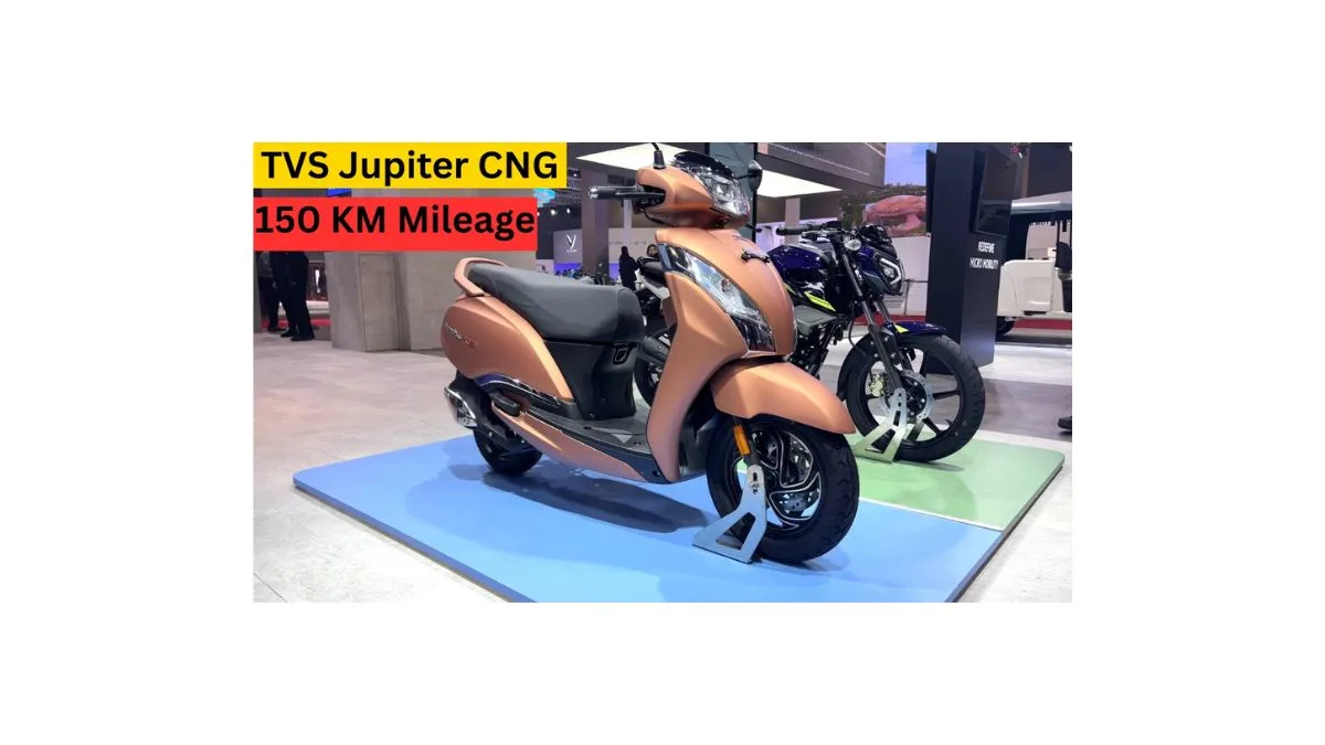 TVS Jupiter CNG brilliant dual fuel scooter in India designed to cut fuel costs with CNG and petrol backup