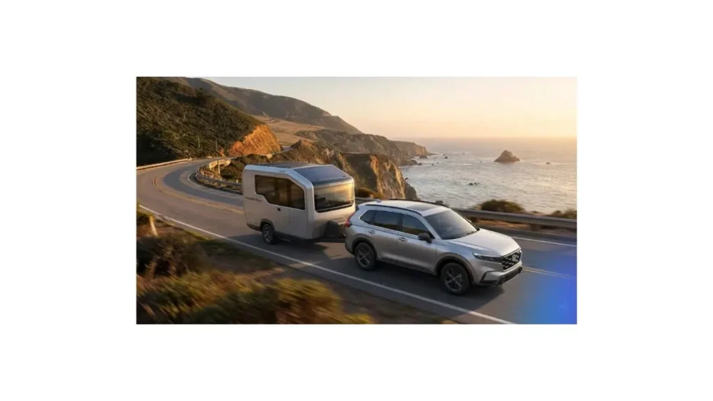 Honda Base Station 2026 lightweight smart camper featuring pop-up roof, solar panels and modular design