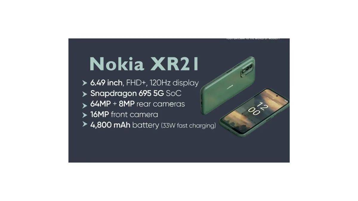 Nokia XR21 5G rugged smartphone with 120Hz display and military protection