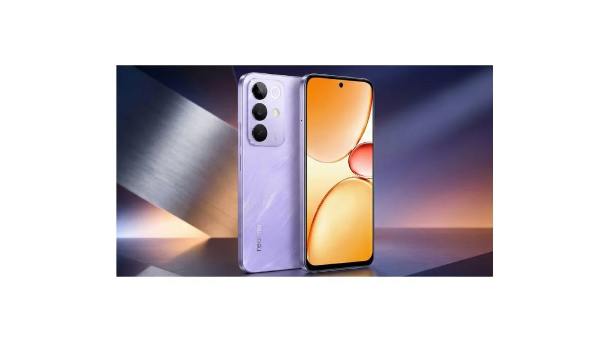 Realme C100 5G India launch smartphone showing 6.75-inch display and 50MP dual camera with budget price reveal