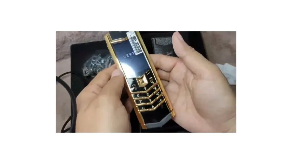 Vertu Signature S Black and Yellow Gold luxury phone