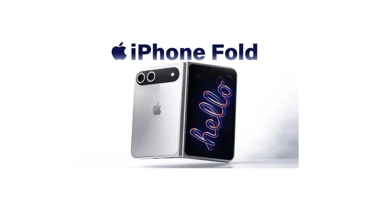Apple iPhone Foldable 2026 with massive foldable OLED display unfolded and sleek folded design