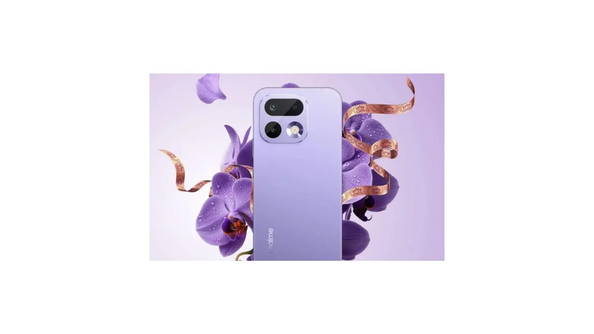Realme 17 Pro+ smartphone with stunning purple design and advanced camera module