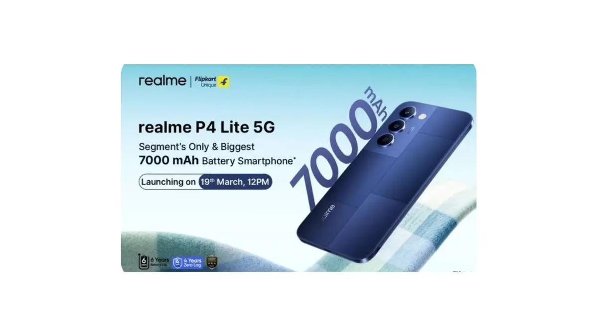 Realme P4 Lite 5G smartphone with massive 7000mAh battery and stunning design expected to launch in India
