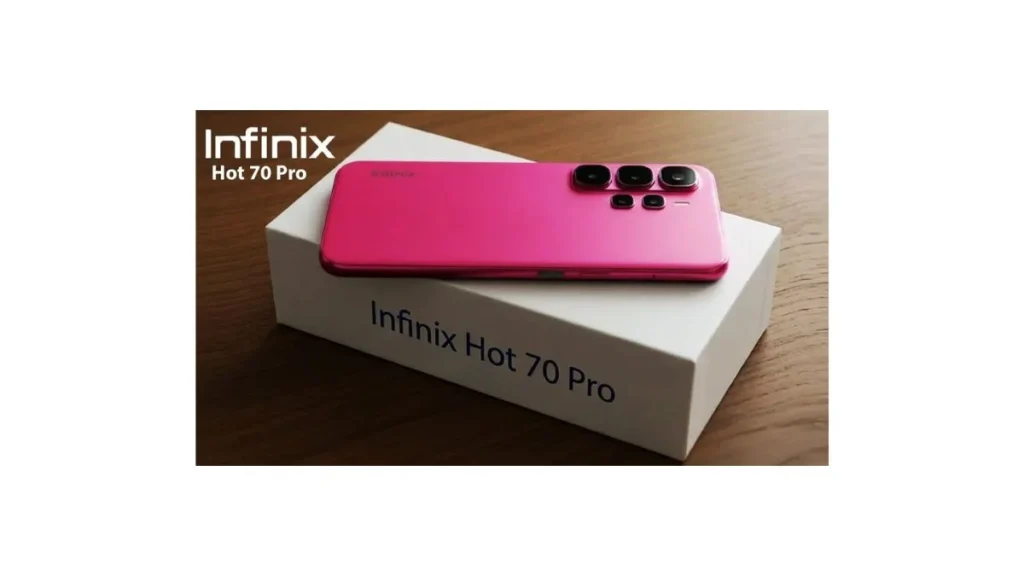 Infinix Hot 70 Pro 5G showing 108MP camera setup and 120Hz display design in budget 5G smartphone